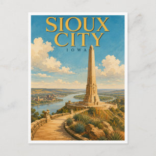 Carte Postale Sioux City Iowa Monument Floyd GeoSaga