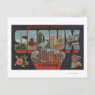 Carte Postale Sioux City, Iowa - Scènes de grandes lettres