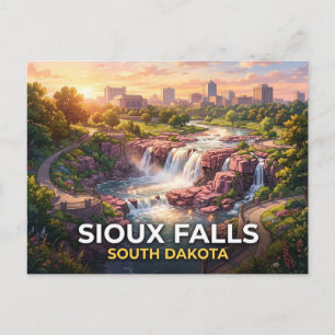 Carte Postale Sioux Falls Dakota du Sud Anime Voyage