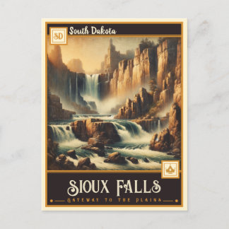 Carte Postale Sioux Falls, Dakota du Sud | VINTAGE