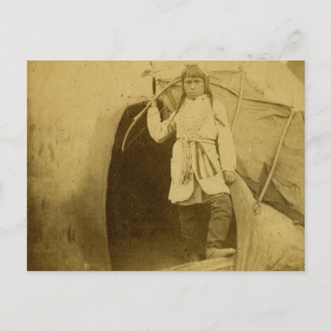 Carte Postale Sioux Hunter avec Bow par Tee Pee (Devant)