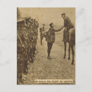 Carte Postale Sir Douglas Haig félicite les troupes canadiennes