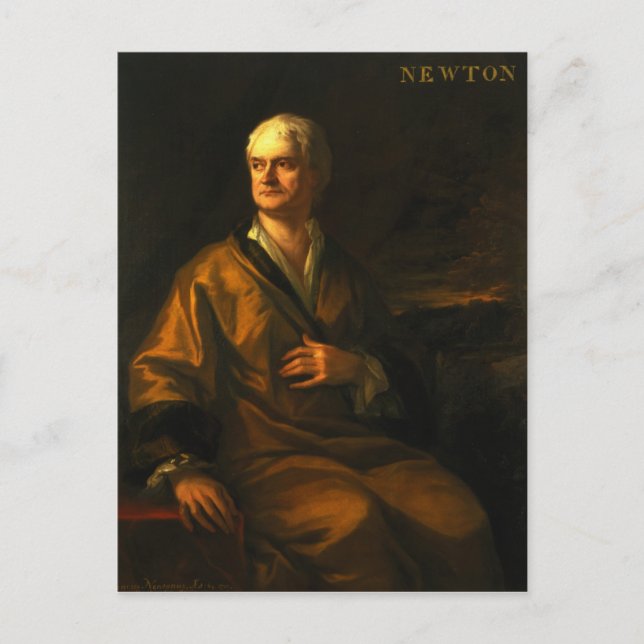 Carte Postale Sir Isaac Newton, 1710 (Devant)
