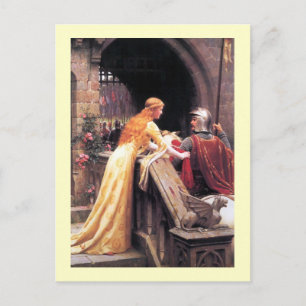 Carte Postale Sir Lancelot et Guinevere sur les escaliers