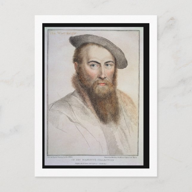 Carte Postale Sir Thomas Wyatt (c.1503-42) gravé par Francesco (Devant)