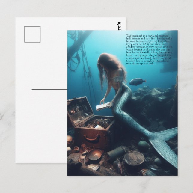 Carte Postale Sirène (Devant / Derrière)
