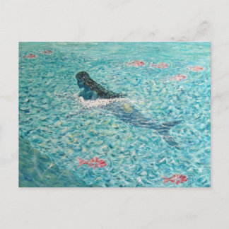 Carte Postale Sirène contre la Marée