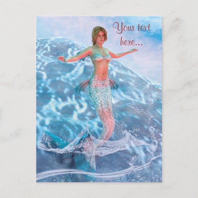 Carte Postale Sirène Fantastique (Devant)
