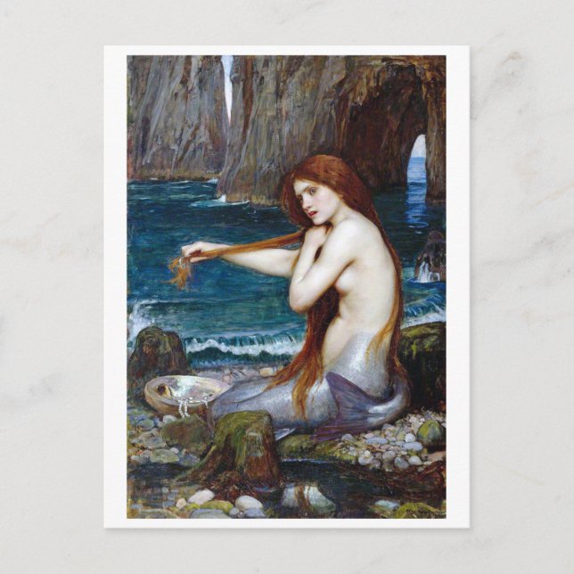 Carte Postale Sirène, John William Waterhouse (Devant)