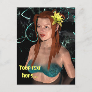 Carte Postale Sirène la nuit