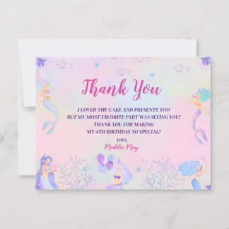 Carte Postale Sirène Magique sous la Mer Filles Message de Remer