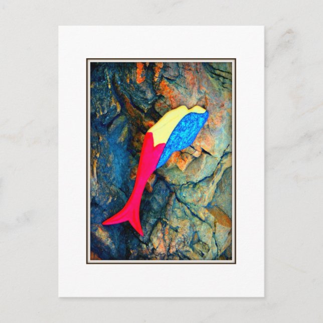 Carte Postale sirène rouge et bleue (Devant)