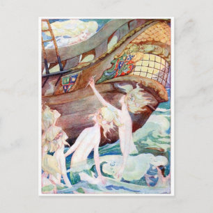 Carte Postale Sirène vintage par Anne Anderson