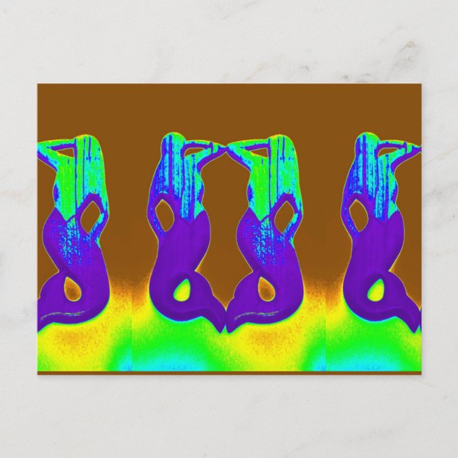 Carte Postale sirènes pourpres (Devant)