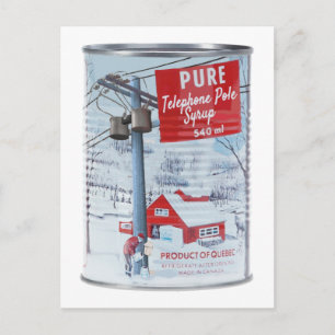 Carte Postale Sirop de pôle téléphonique du Québec