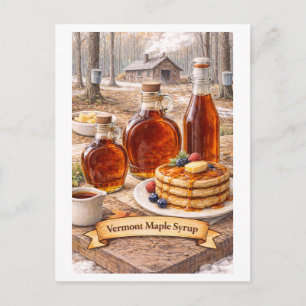 Carte Postale Sirop d'érable du Vermont (Série de l'alimentation