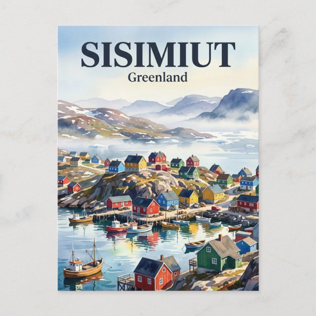 Carte Postale Sisimiut Groenland (Devant)