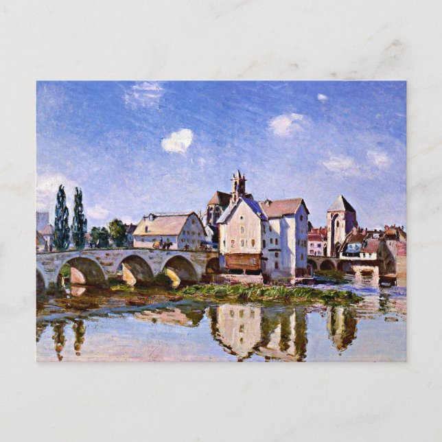 Carte Postale Sisley - Le pont Moret au soleil (Devant)