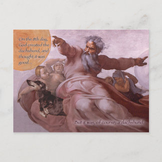 Carte postale Sistene Dachshund