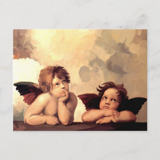 Carte Postale Sistine Madonna Cherubs Raffaelo Sanzio
