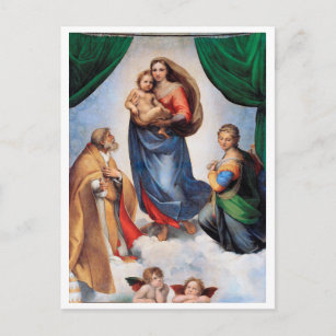 Carte Postale Sistine Madonna, Raphael