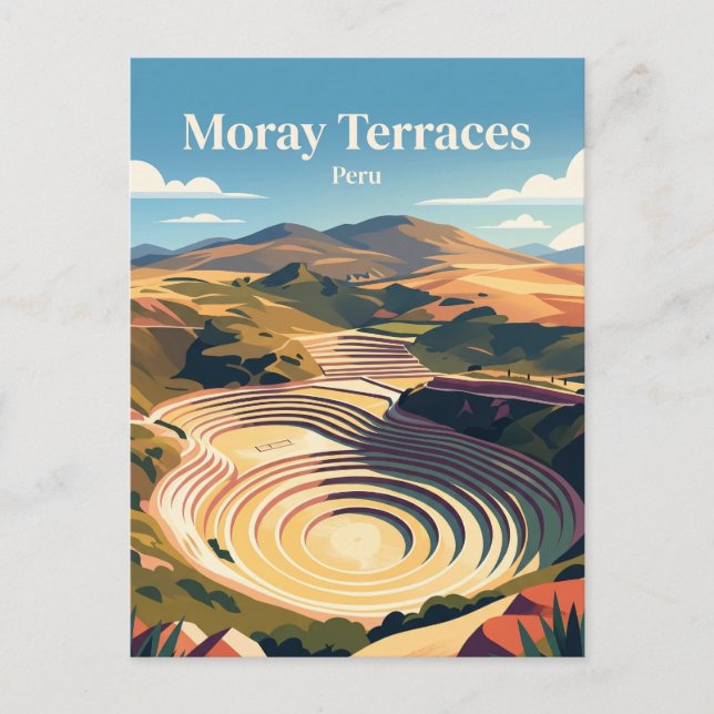 Carte Postale Site archéologique de Moray Pérou (Devant)
