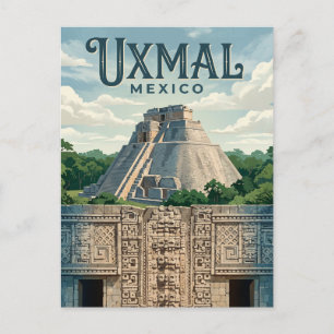Carte Postale Site archéologique d'Uxmal au Mexique