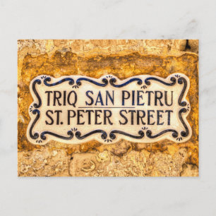 Carte Postale SITE DE LA RUE St Peter Malte