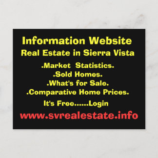 Carte Postale Site d'information, Immobilier en Sierra Vist...