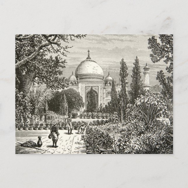 Carte Postale Site du patrimoine indien Taj Mahal Garden Agra (Devant)
