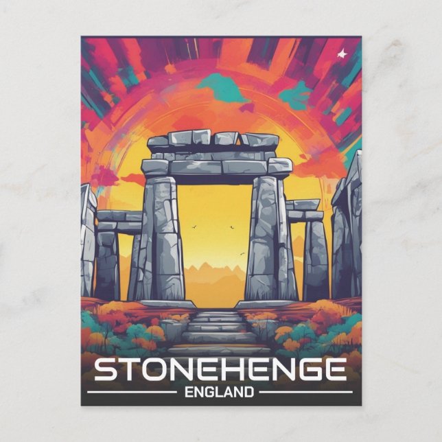 Carte Postale Site du patrimoine mondial Wiltshire de Stonehenge (Devant)