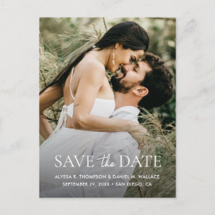 Carte Postale Site web de mariage moderne avec code QR minimalis