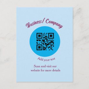 Carte Postale site web simple de société commerciale code-barres