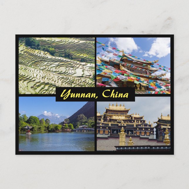Carte Postale Sites remarquables du Yunnan - Chine (Devant)