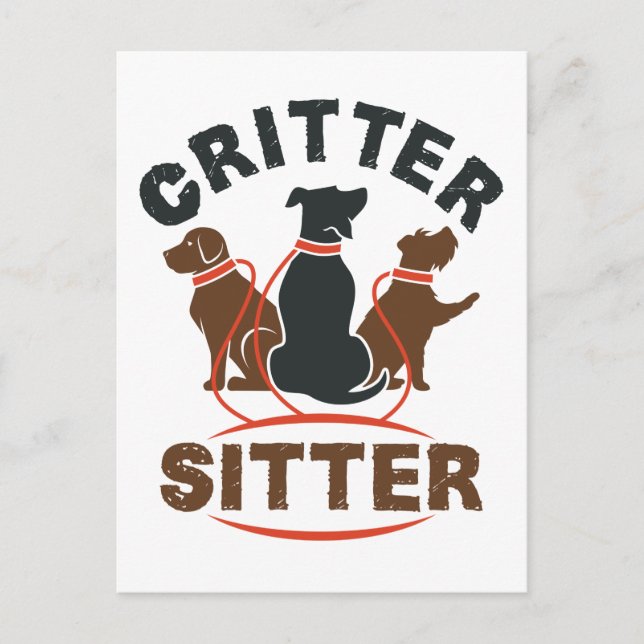 Carte Postale Sitter Sitter Cute Pet Sitter (Devant)