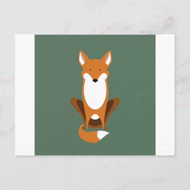 Carte Postale Sitting Fox (Devant)