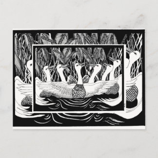 Carte Postale Six Oies, Six Oies