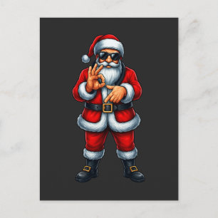 Carte Postale  Six Seven 6 7 Mème Santa Noël 