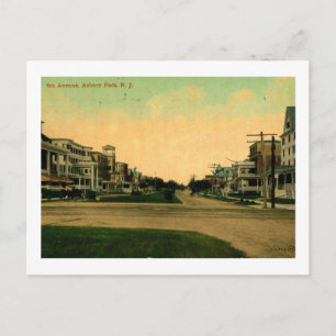 Carte Postale Sixième avenue, Asbury Park, New Jersey Vintage