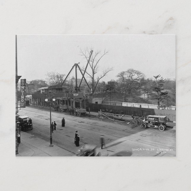 Carte Postale Sixième Avenue et 59ème Rue Vue Central Park NYC (Devant)