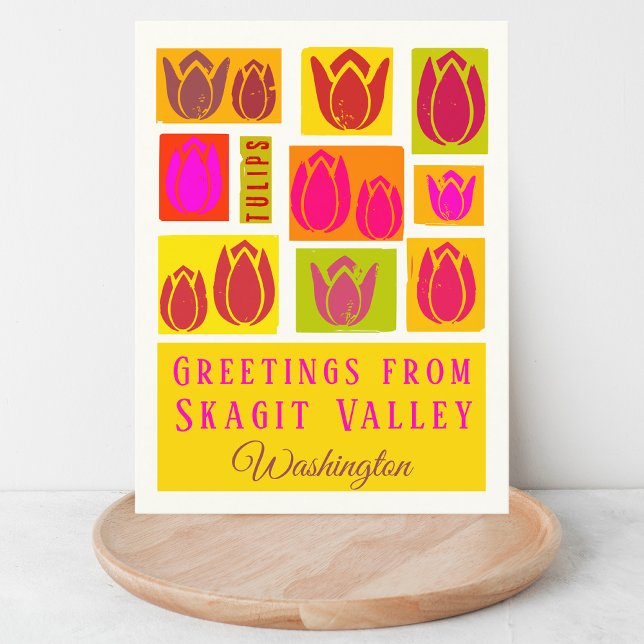 Carte Postale Skagit Valley County Tulip Washington (Créateur téléchargé)