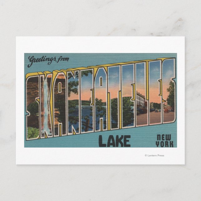 Carte Postale Skaneateles Lake, New York - Scènes à grandes lett (Devant)