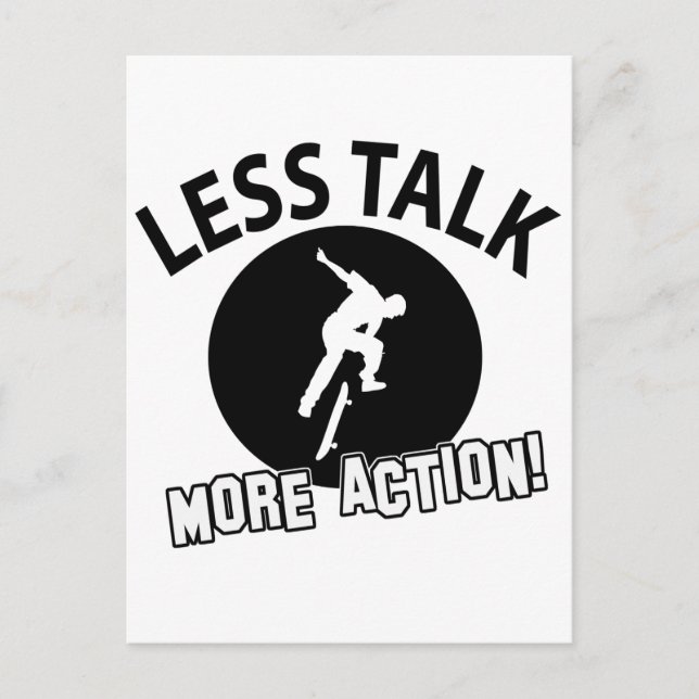 Carte Postale skate board plus génial (Devant)