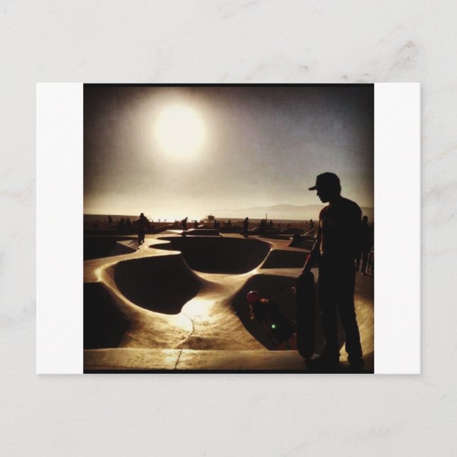 Carte Postale skate boarding in hollywood (Devant)