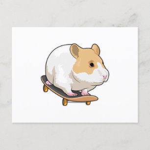 Carte Postale Skate de Hamster