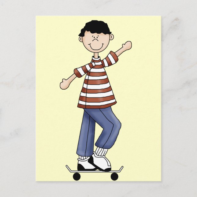 Carte Postale Skateboard Boy (Devant)