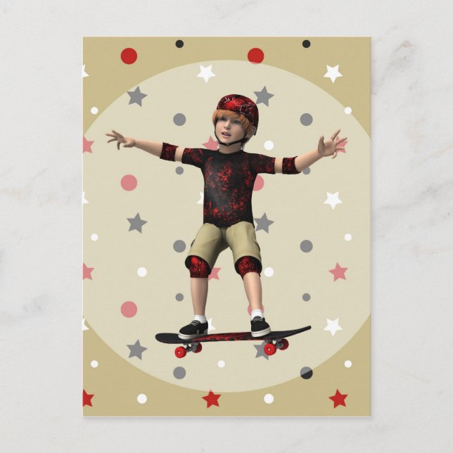 Carte Postale Skateboardeur (Devant)