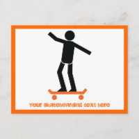 Skateboardeur sur son skateboard personnalisé