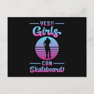 Carte Postale Skater Girl Sk8 Girl Skateboard Skateboard Idée ca