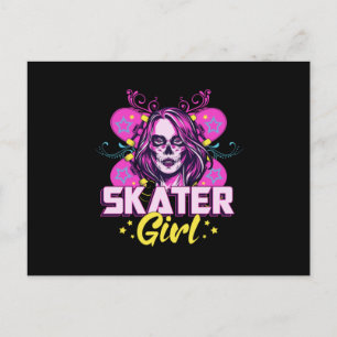 Carte Postale Skater Girl Sk8 Skateboard Girls Skateboard Idée c